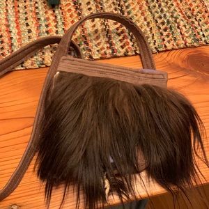 Leather/hair purse